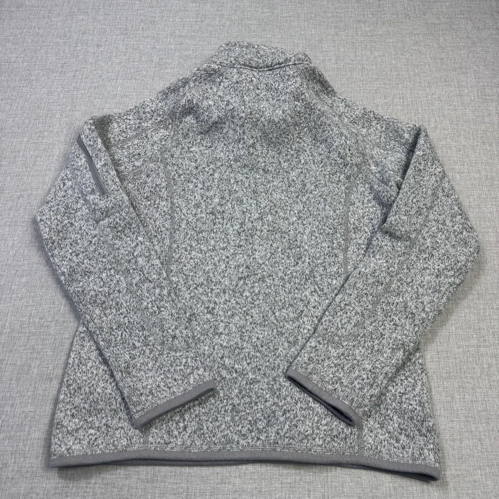 Patagonia Better Sweater Fleece 1/4 Zip Jacket Mens Small Gray Northstar Logo